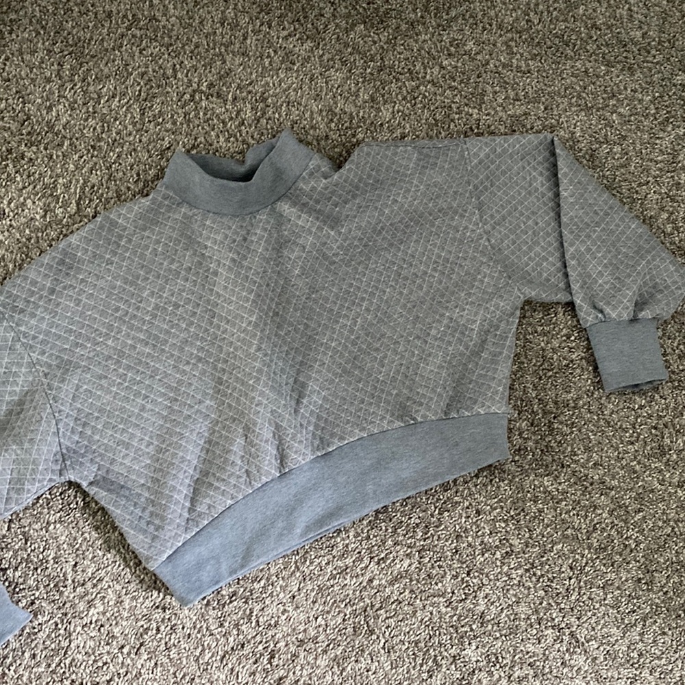 Grey cropped sweatshirt